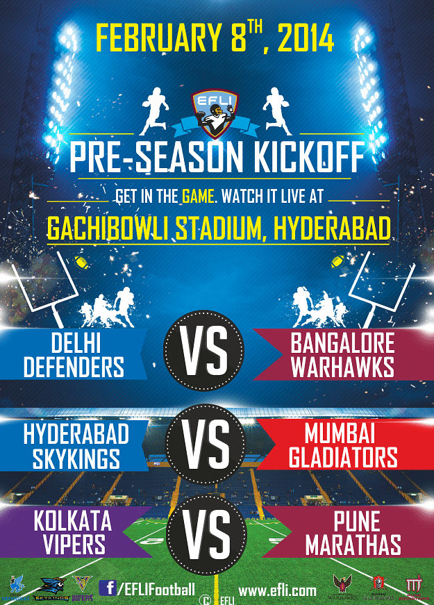 Elite Football League of India (EFLI): Pre-season Kickoff on February