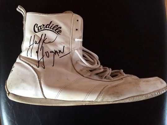 Autographed boot of Hulk Hogan stolen
