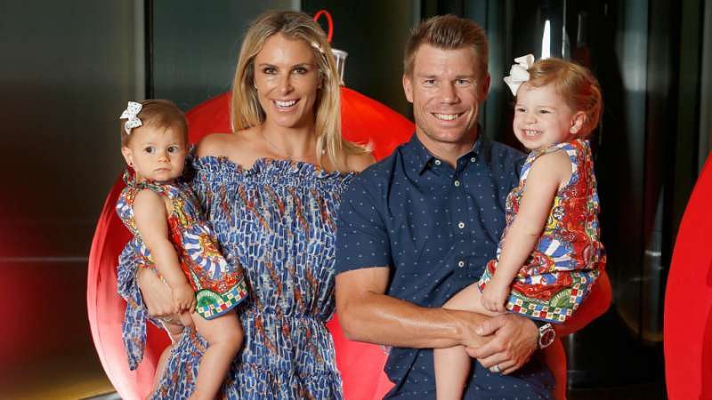 Video: David Warner's daughter runs and hugs life-size poster of her dad