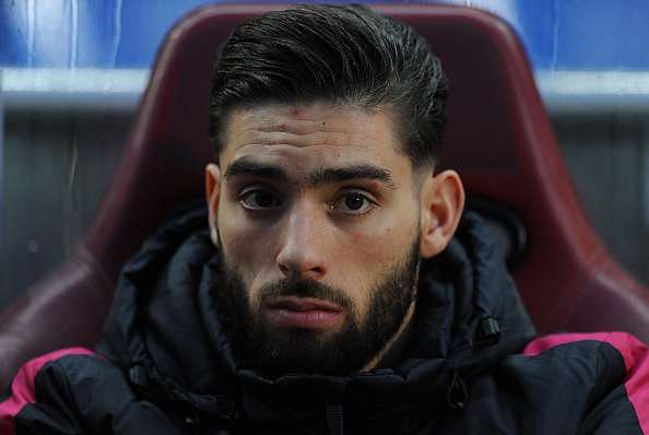 MADRID, SPAIN - FEBRUARY 04:  Yannick Carrasco of Club Atletico de Madrid looks on from the substitutes bench before the La Liga match between Club Atletico de Madrid and CD Leganes at Vicente Calderon Stadium on February 4, 2017 in Madrid, Spain.  (Photo by Denis Doyle/Getty Images)