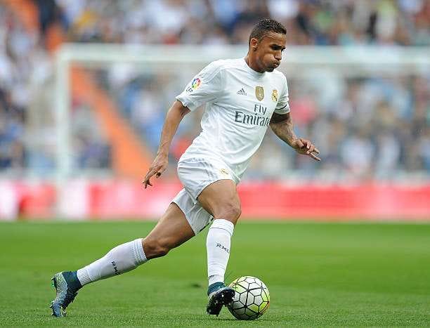 MADRID, SPAIN - OCTOBER 17:  Danilo of Real Madrid in action during the La Liga match between Real Madrid CF and Levante UD at estadio Santiago Bernabeu on October 17, 2015 in Madrid, Spain.  (Photo by Denis Doyle/Getty Images)