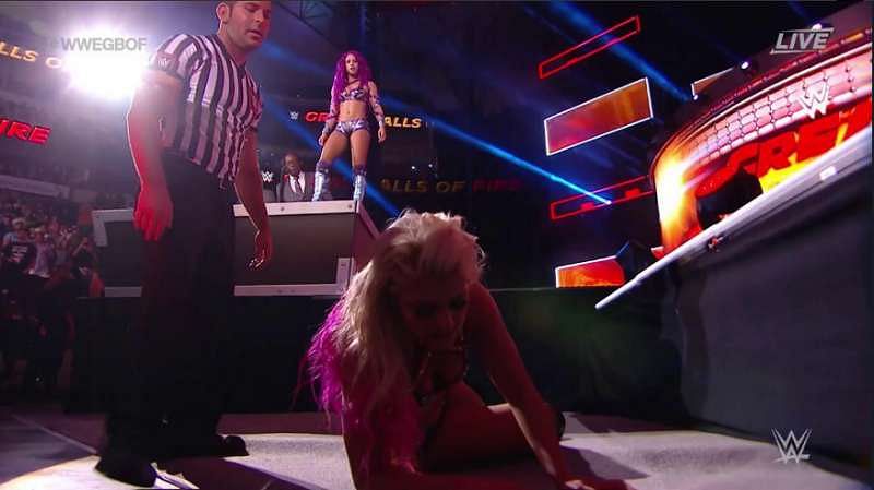 Image result for great balls of fire sasha banks vs Alexa Bliss